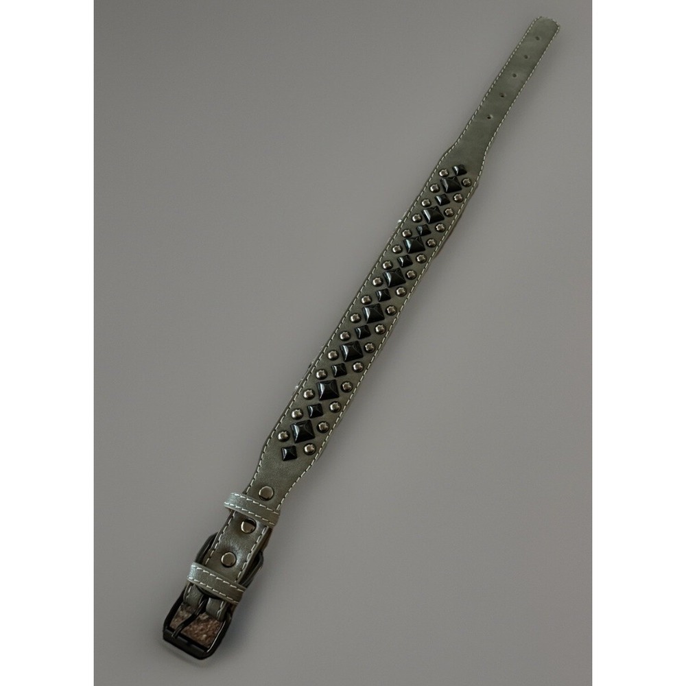 Studded Collar For Large Dogs 21" Gray New - Picture 4 of 7